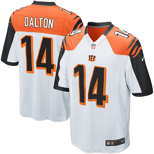 Youth Game Andy Dalton Nike Jersey White Road - #14 NFL Cincinnati Bengals